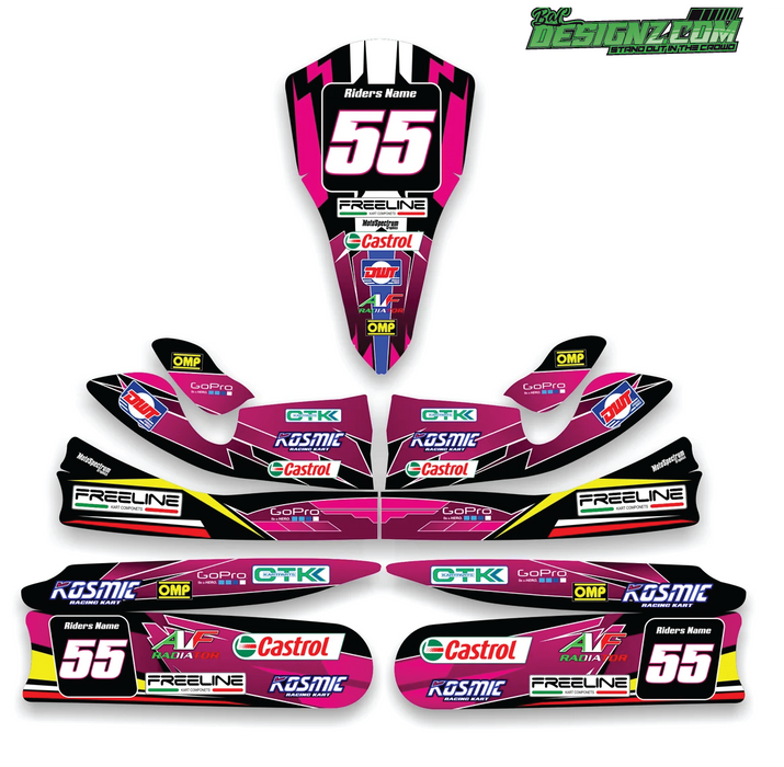 PLASTIC Go Kart decals & graphic kits