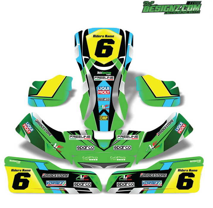 GRATE Go Kart decals & graphic kits