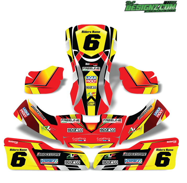PILLOW Go Kart decals & graphic kits