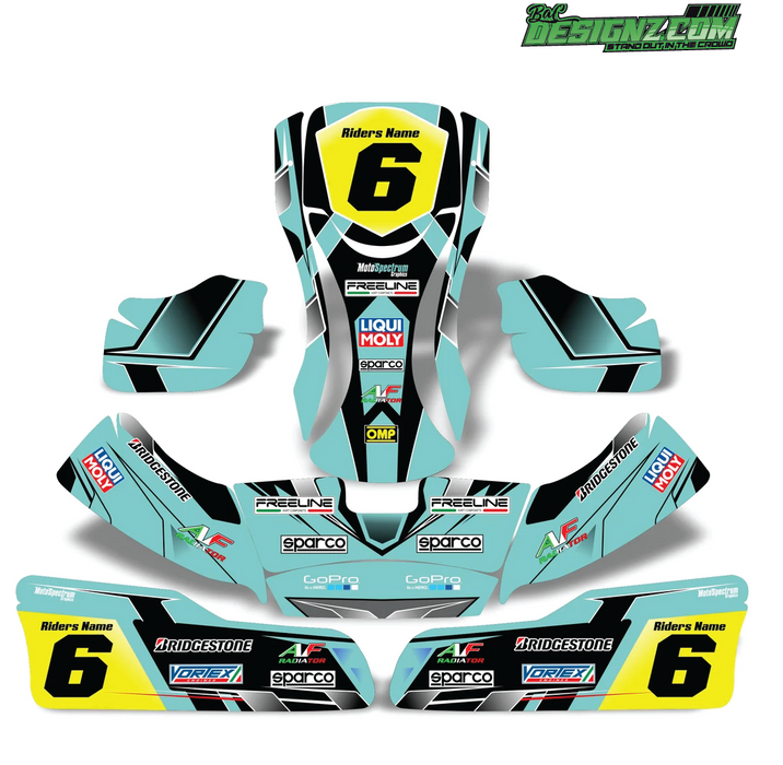 ROLLER Go Kart decals & graphic kits