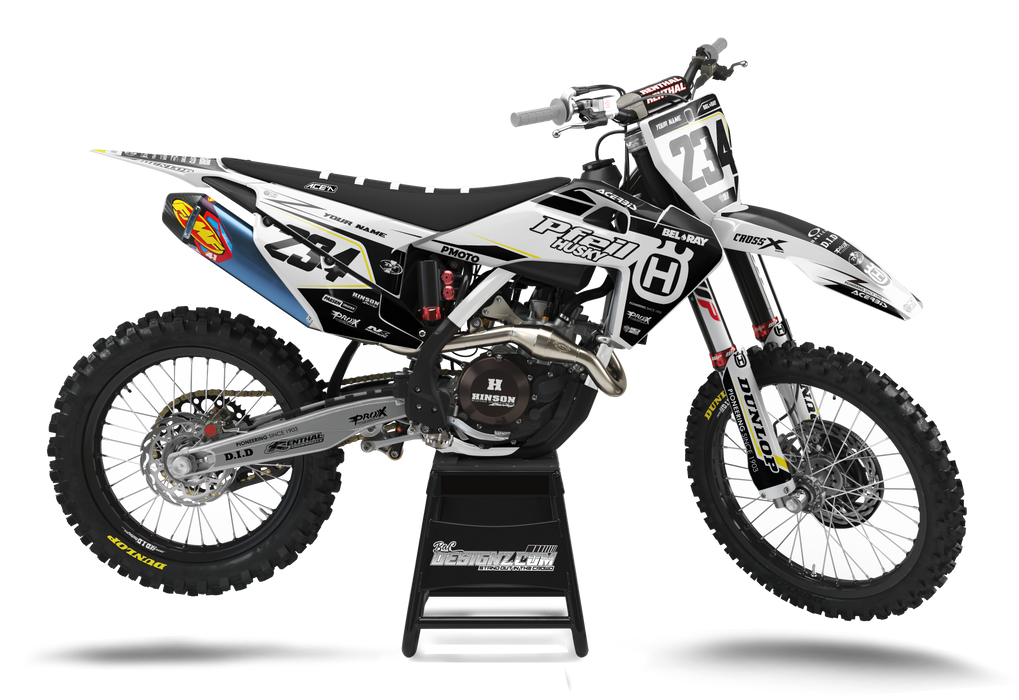 WHITE design, (customizable graphic kits)