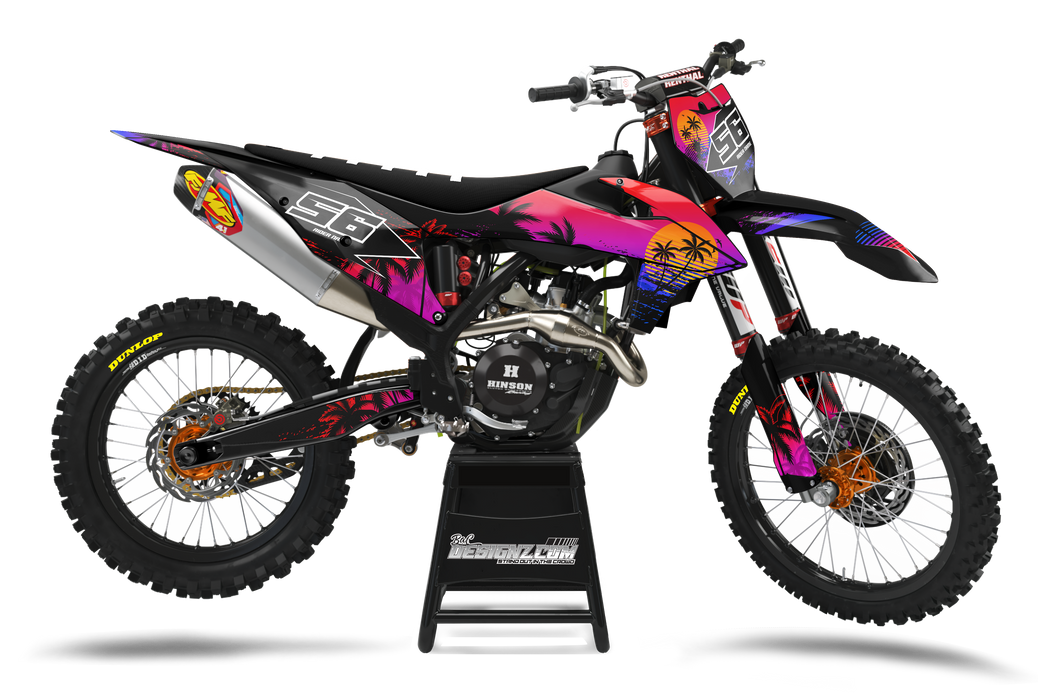 SUNSET design, (customizable graphic kits)