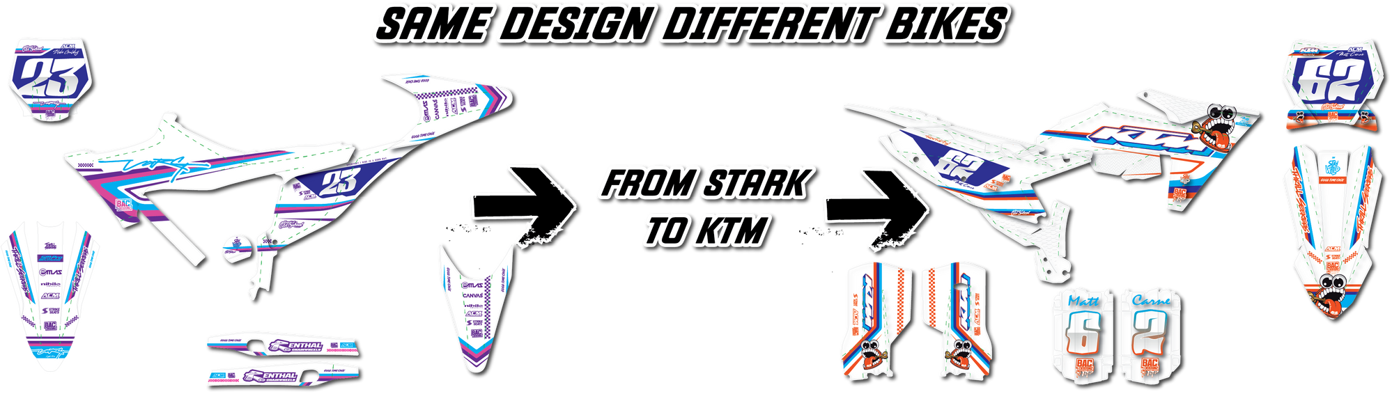 Off Road & Enduro Bike Graphics and Decal Kits — Bac designz