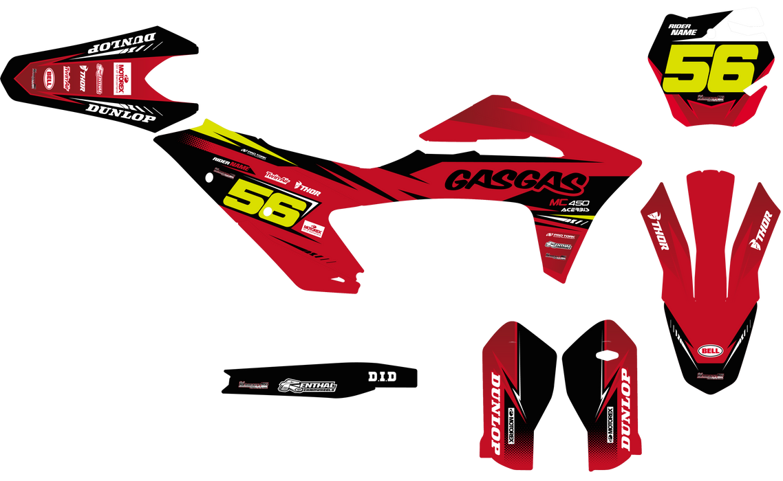 Gas Gas AXEL design, (customizable graphic kits)