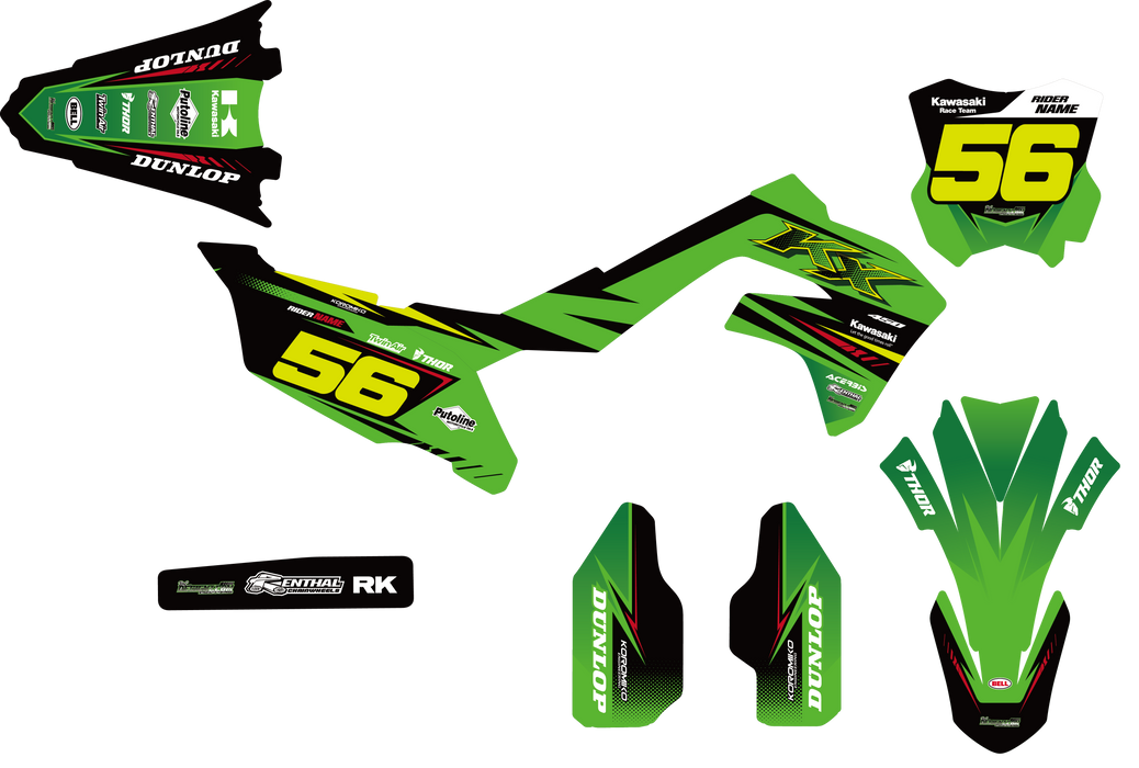 Kawasaki AXEL design, (customizable graphic kits)