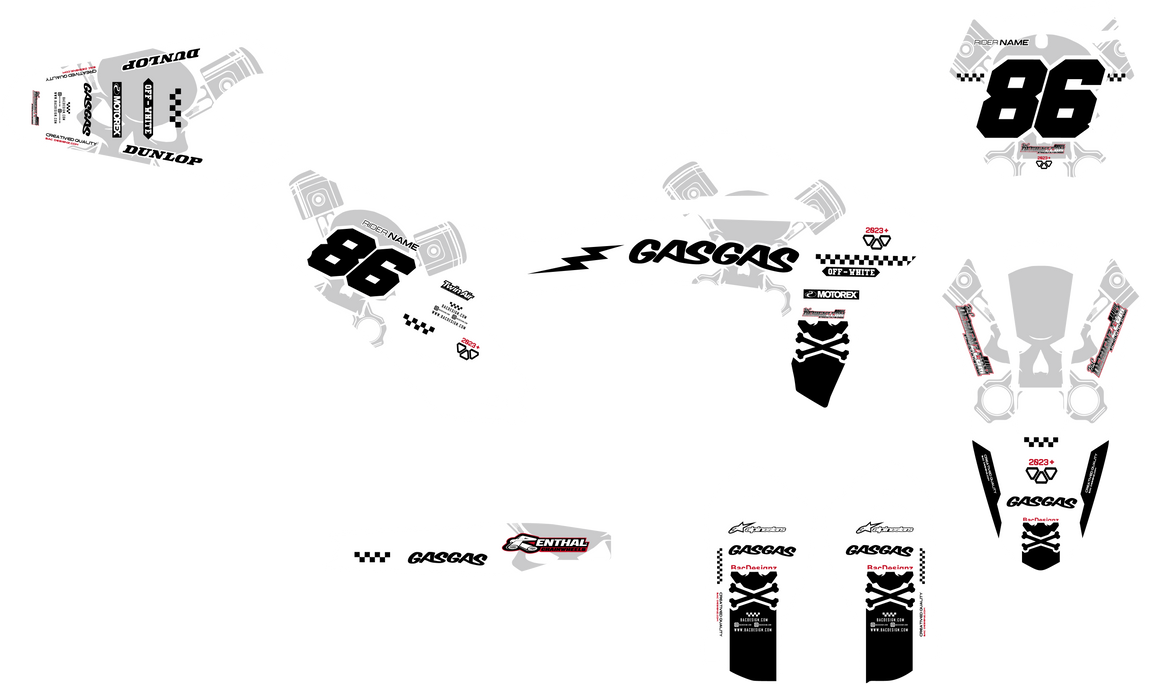 GASGAS GRAFT  design, (customizable graphic kits)