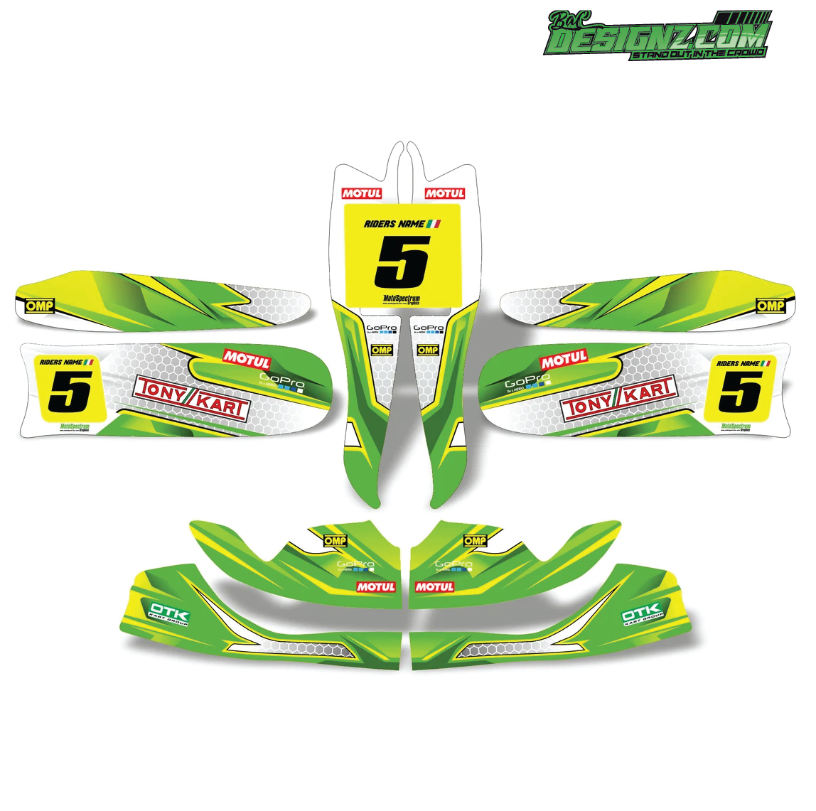 GLOVE Go Kart decals & graphic kits — Bac designz