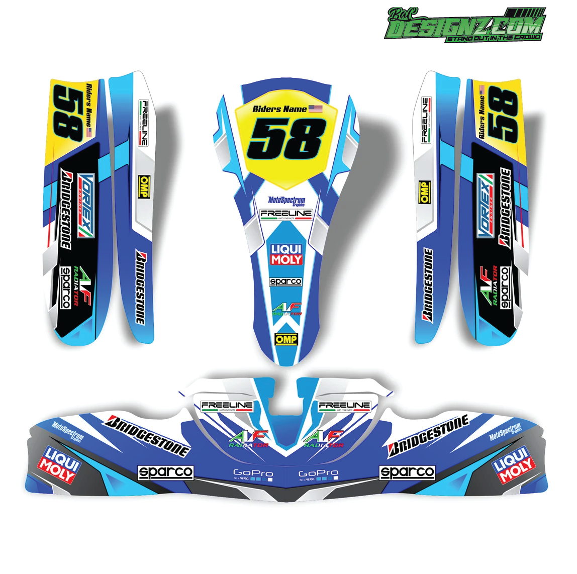 LAP Go Kart decals & graphic kits — Bac designz