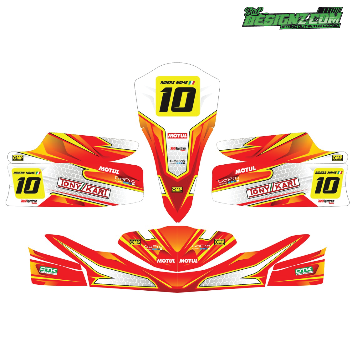 SUB Go Kart decals & graphic kits — Bac designz