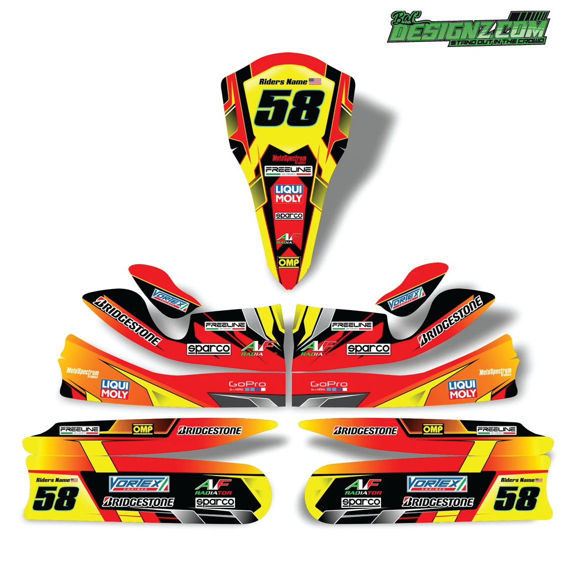 MONEY Go Kart decals & graphic kits — Bac designz
