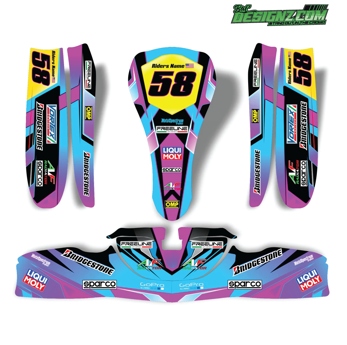 KART Go Kart decals & graphic kits — Bac designz