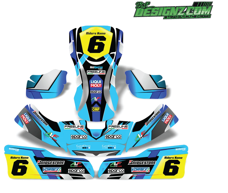 Auto Decals Kit Go Kart Decals & Graphic kits — Bac designz