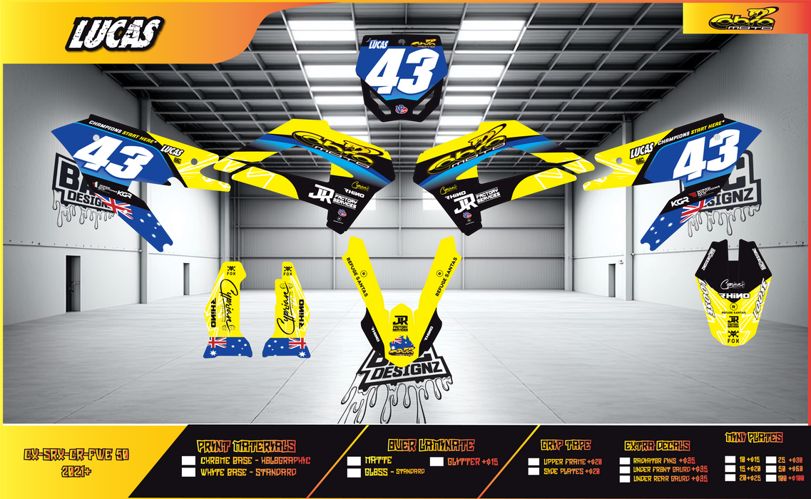 LUCAS design, (customizable graphic kits)