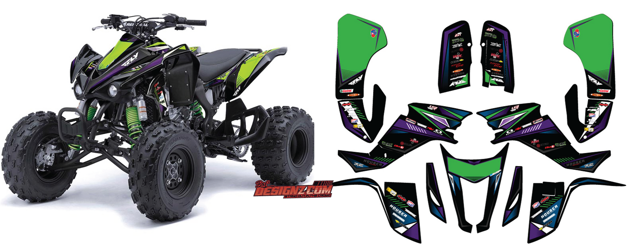 Atv Graphics Kit ATV Decals & Graphic Kits — Bac designz