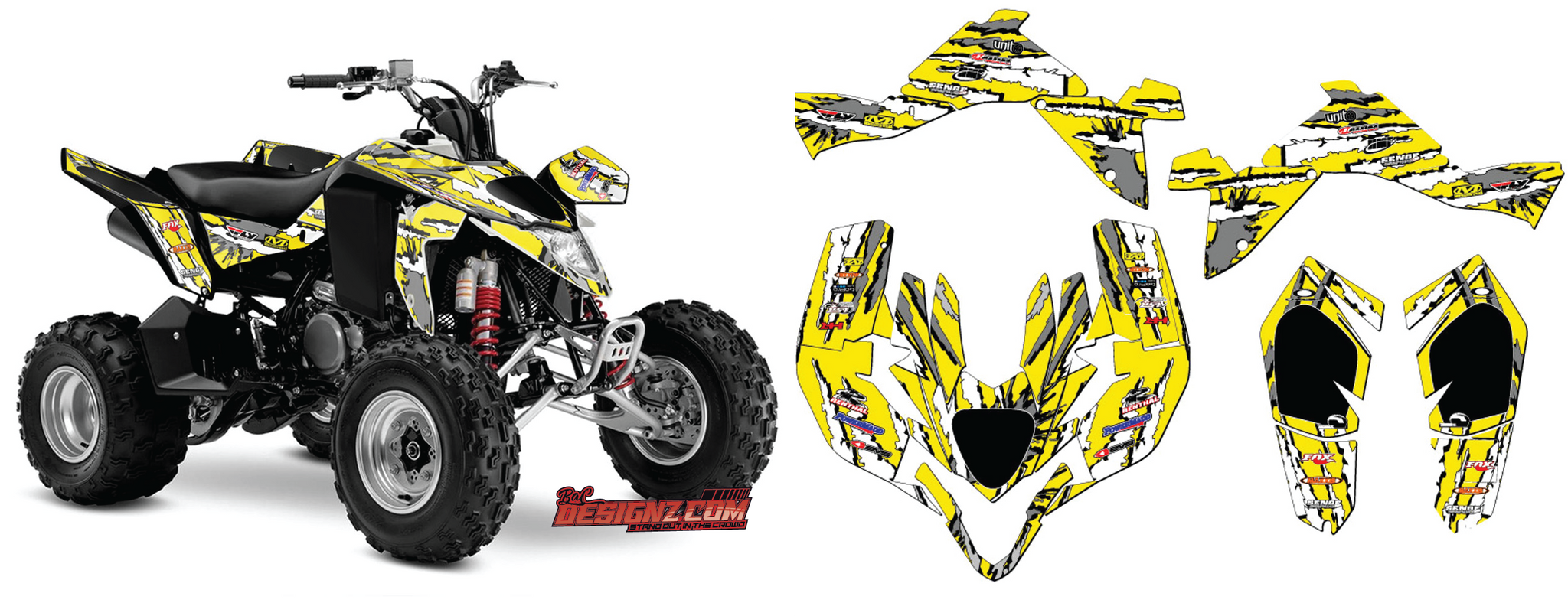 Atv Graphics Kit ATV Decals & Graphic Kits — Bac designz