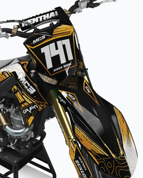 Kawasaki GOLD design, (customizable graphic kits)