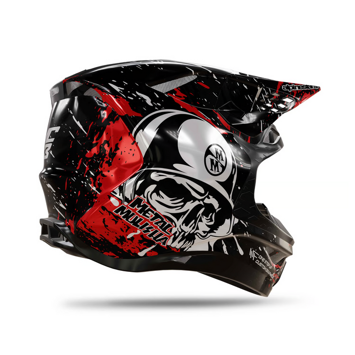 METAL DESIGN (customizable graphic helmet wrap)