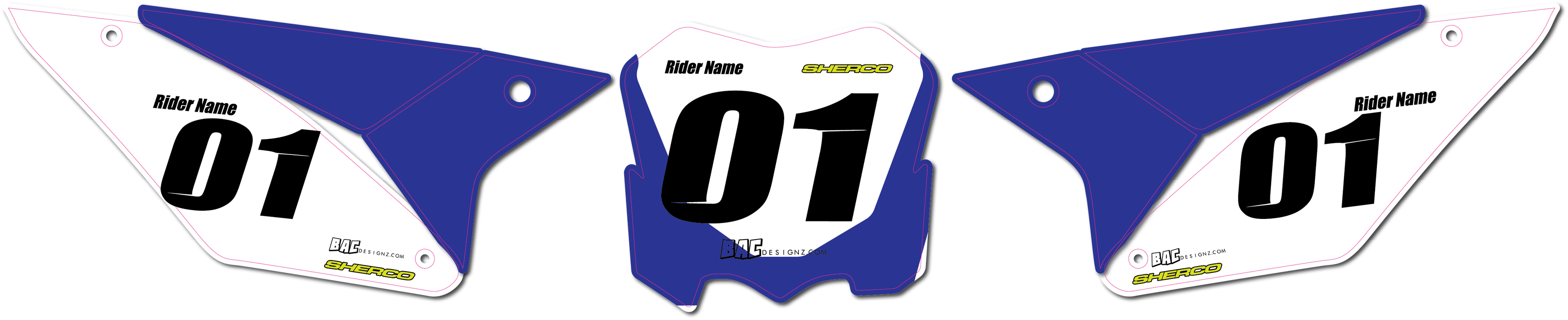 Sherco number plates (P3)