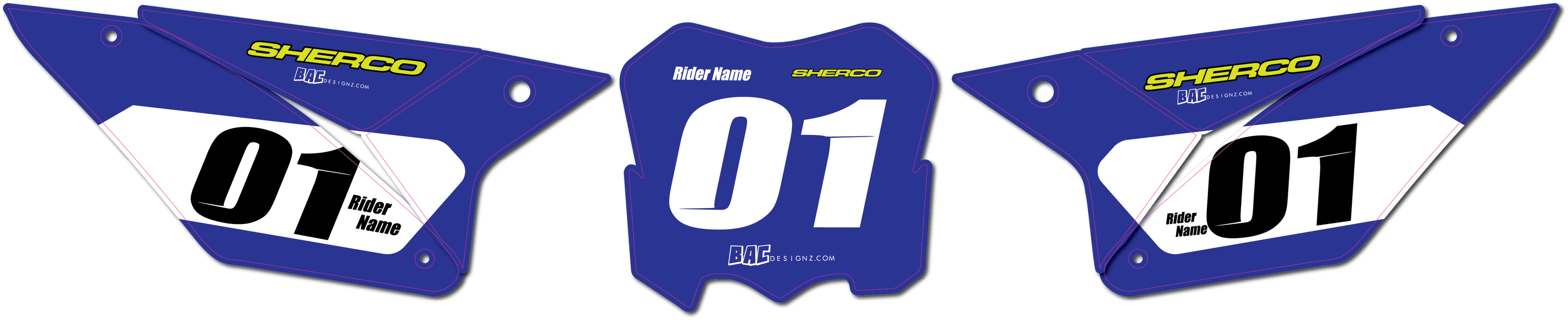 Sherco number plates (P6)