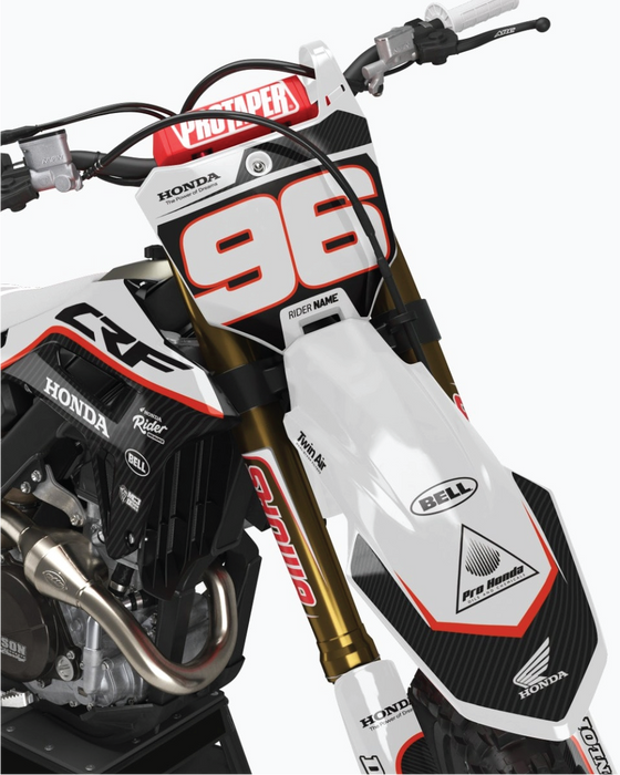 White Graphics Kit CARBON WHITE design, (customizable graphic kits) — Bac designz