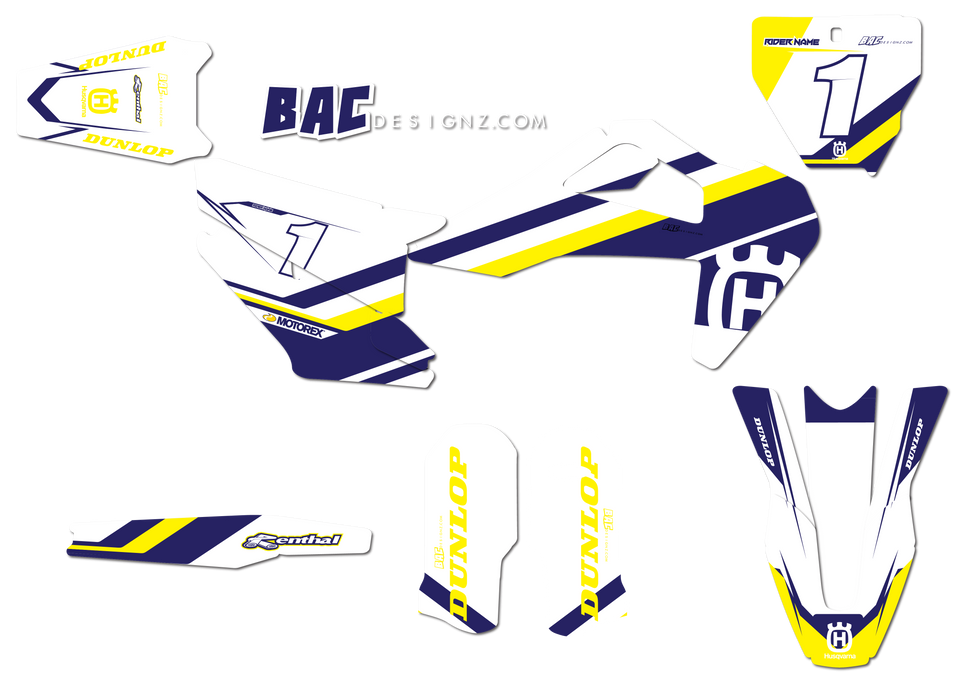 Husqvarna CLAFF design, (customizable graphic kits)