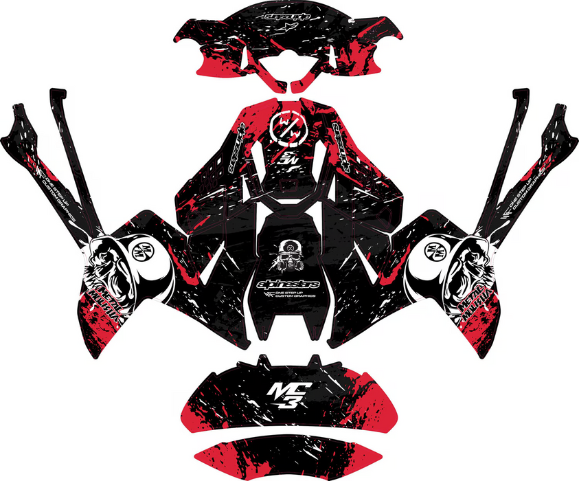 METAL DESIGN (customizable graphic helmet wrap)