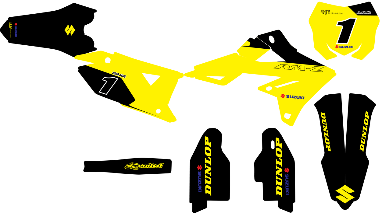 Suzuki ORIGINALITY design, (customizable graphic kits) — Bac designz